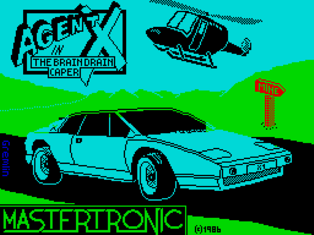 Agent X title screen for ZX Spectrum